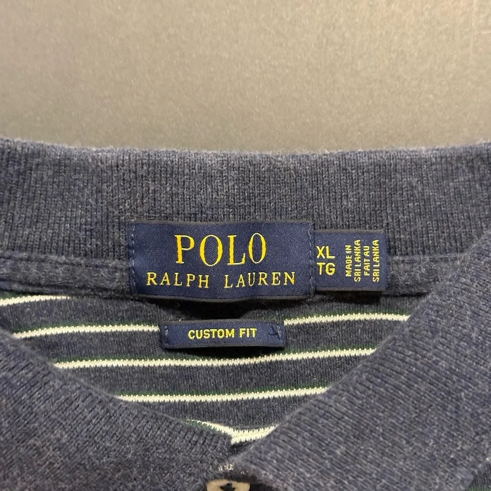 Polo Ralph Lauren Men's Blue Stripe Shirt XL